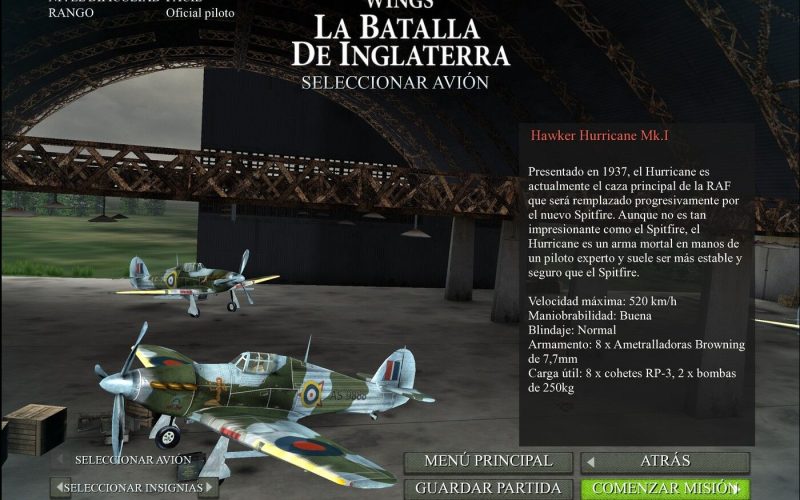 Volando en un Hurricane