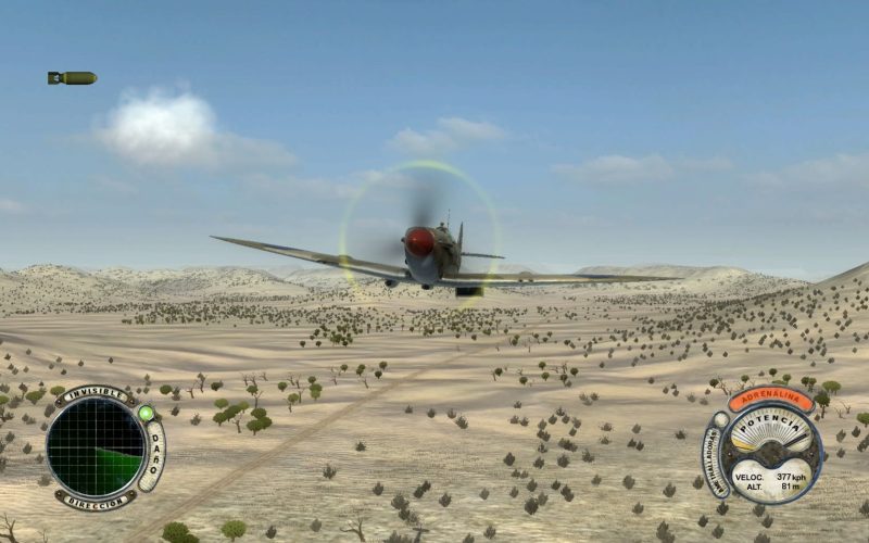 Spitfire sobre el desierto