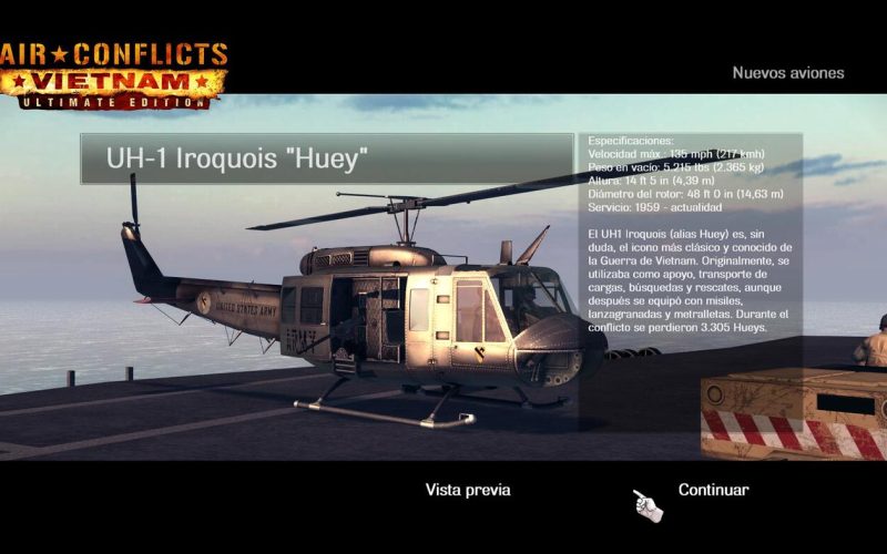 Imagen indeleble del conflicto: el helicóptero
